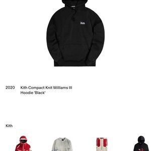 🖤 Kith Compact Knit Williams III Hoodie Jogger Set – Black (FW20) 🖤 size large